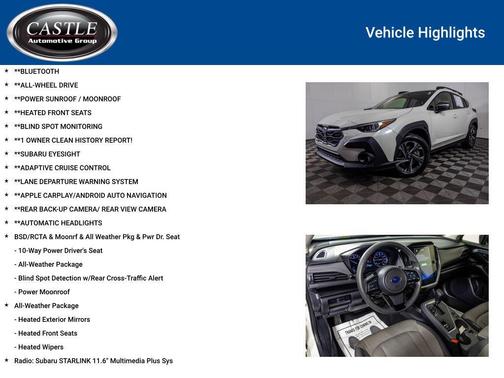 Crystal White Pearl 2024 Subaru Crosstrek Premium