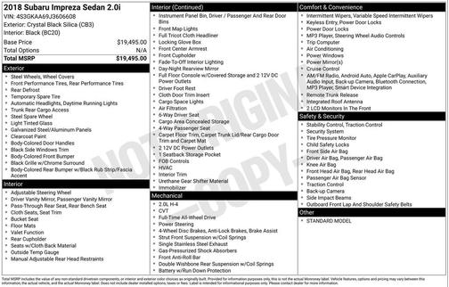 2018 Subaru Impreza 2.0i