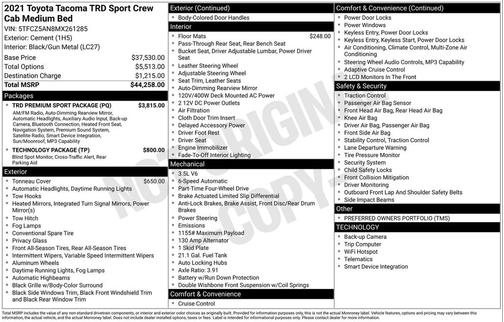 2021 Toyota Tacoma TRD Sport