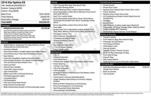 2016 Kia Optima EX