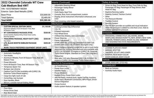 2022 Chevrolet Colorado WT