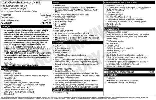 2012 Chevrolet Equinox LS