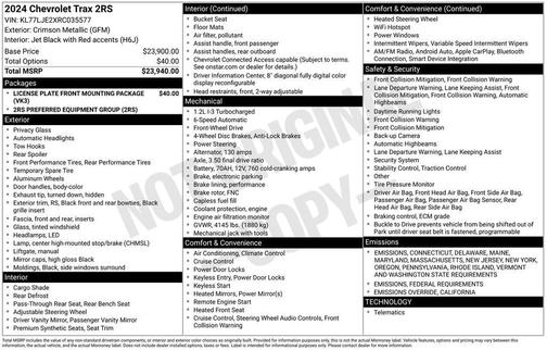 2024 Chevrolet Trax 2RS