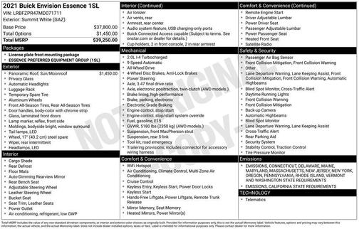 2021 Buick Envision Essence