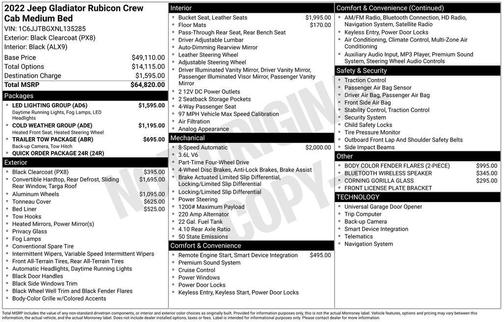2022 Jeep Gladiator Rubicon