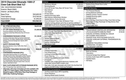 2019 Chevrolet Silverado 1500 LT