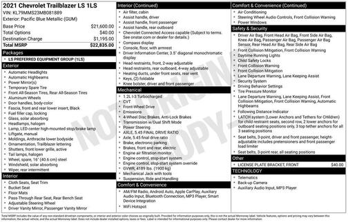 2021 Chevrolet Trailblazer LS