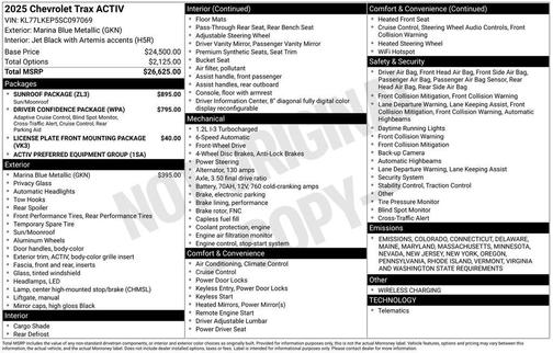2025 Chevrolet Trax ACTIV