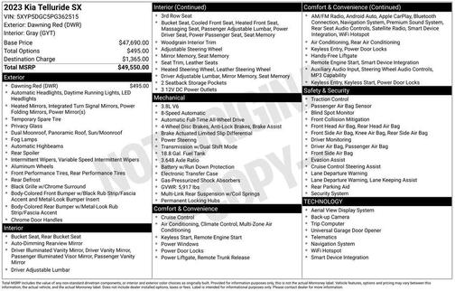 2023 Kia Telluride SX