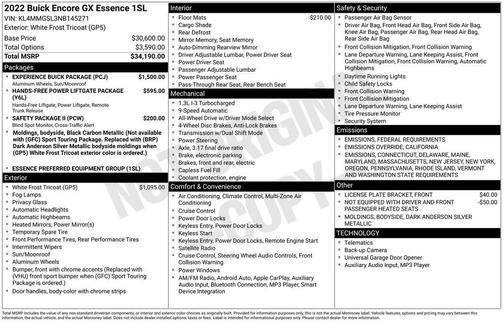 2022 Buick Encore GX Essence