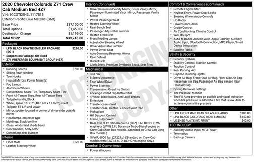 2020 Chevrolet Colorado Z71