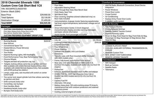 2018 Chevrolet Silverado 1500 Custom