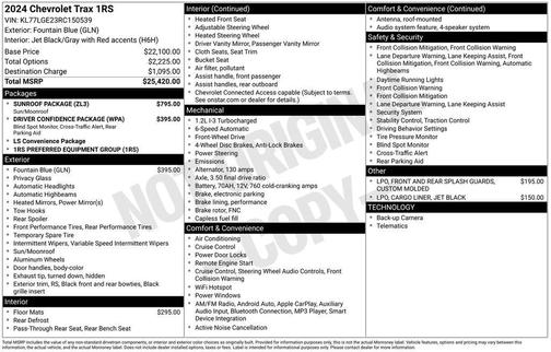 2024 Chevrolet Trax 1RS