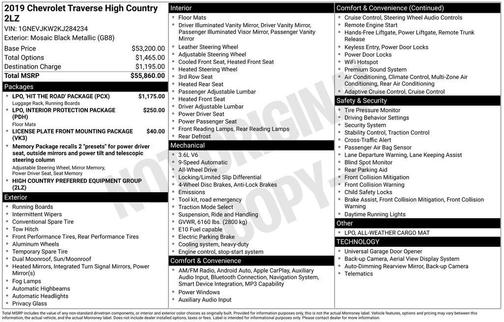 2019 Chevrolet Traverse High Country