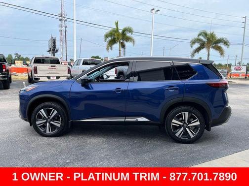 Blue / Black 2021 Nissan Rogue Platinum