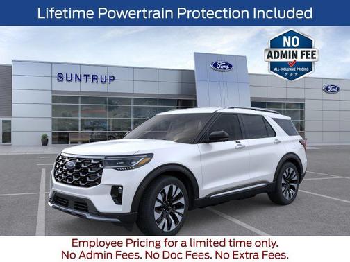 White Metallic 2026 Ford Explorer Platinum