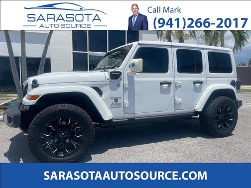 White 2023 Jeep Wrangler 4xe Sahara