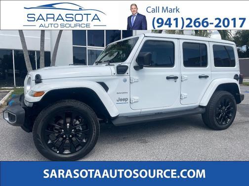 White 2023 Jeep Wrangler 4xe Sahara