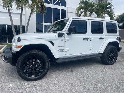 White 2023 Jeep Wrangler 4xe Sahara