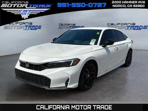 Platinum White Pearl 2025 Honda Civic Sport