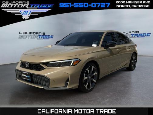 Sand Dune Pearl 2025 Honda Civic Hybrid Sport Touring