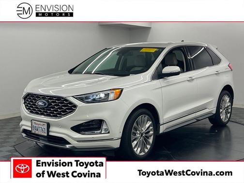 Star White Metallic Tri-Coat 2022 Ford Edge Titanium