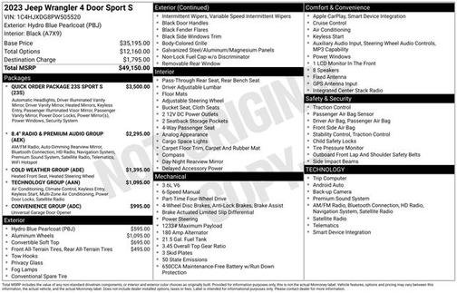 2023 Jeep Wrangler SPORT