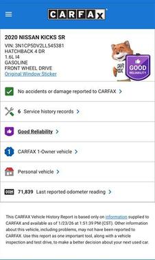 2020 Nissan Kicks SR