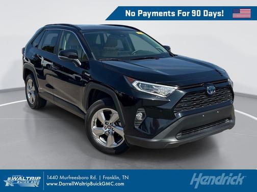 Midnight Black Metallic 2021 Toyota RAV4 Hybrid XLE Premium