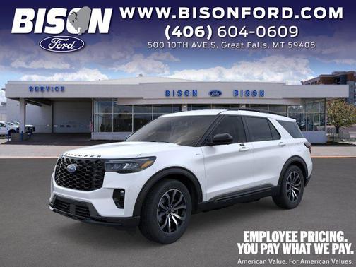STAR WHITE MET TRI-COAT 2026 Ford Explorer ST-Line