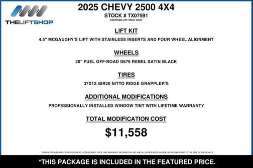 Black 2025 Chevrolet Silverado 2500 4WD Crew Cab Standard Bed ZR2