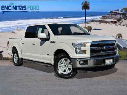 White Platinum Metallic Tri-Coat 2016 Ford F-150 Lariat Truck