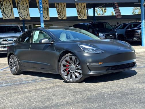 Solid Black 2021 Tesla Model 3 Performance