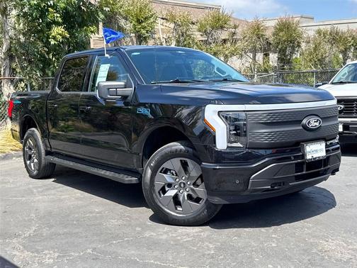 Agate Black Metallic 2024 Ford F-150 Lightning Flash