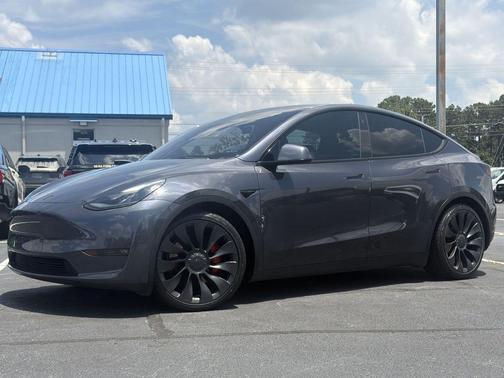 Gray 2021 Tesla Model Y Performance Dual Motor All-Wheel Drive