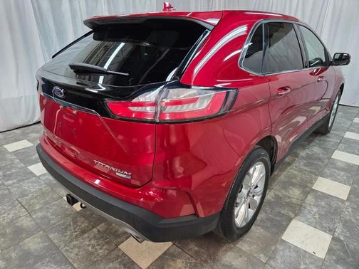 Red 2020 Ford Edge Titanium