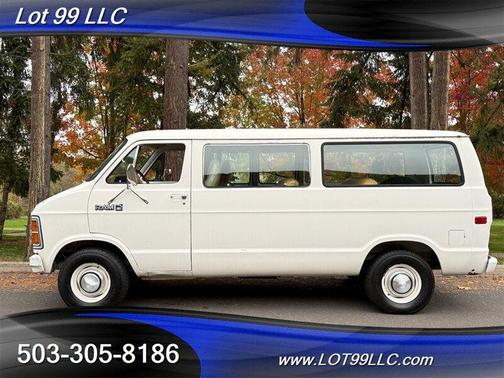 White 1985 Dodge Ram Van