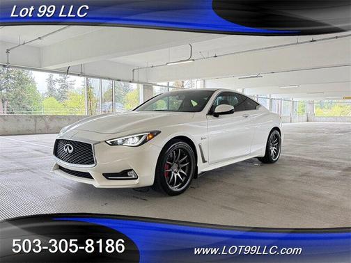 White 2017 INFINITI Q60 3.0T Red Sport 400