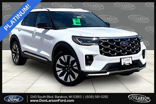 Star White Metallic Tri-Coat 2026 Ford Explorer Platinum