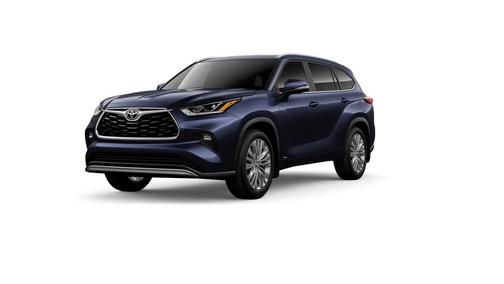 Blue 2026 Toyota Highlander Hybrid Platinum