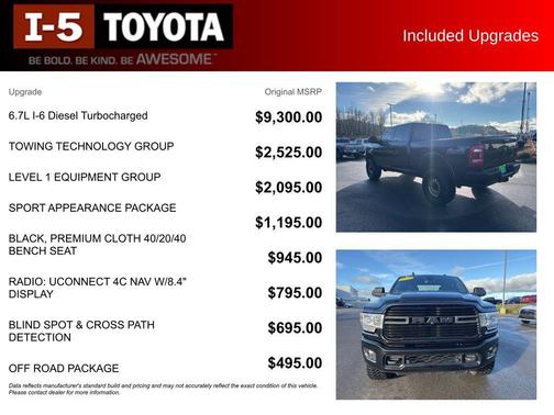 2020 RAM 2500 Big Horn Crew Cab 4X4 6'4' Box