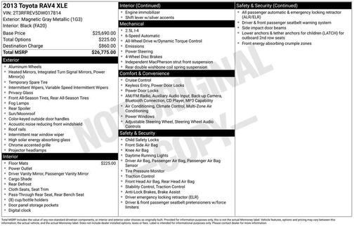 Magnetic Gray Metallic 2013 Toyota RAV4 XLE