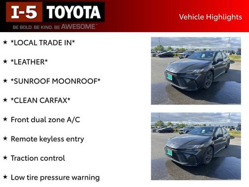 Midnight Black Metallic 2025 Toyota Camry XSE