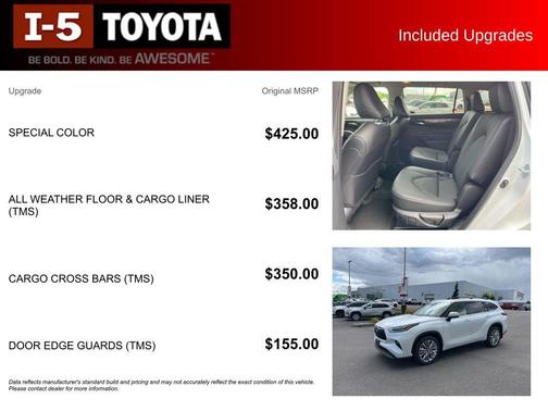 Pearl 2024 Toyota Highlander Platinum