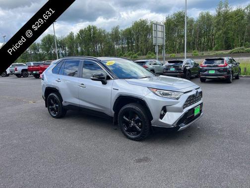 Silver Sky Metallic w/Midnight Black Roof 2020 Toyota RAV4 Hybrid SE