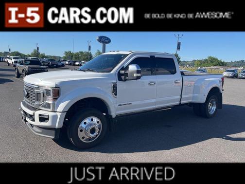 Star White Metallic Tri-Coat 2021 Ford F-450 Platinum