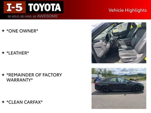 Midnight Black Metallic 2025 Toyota Camry SE