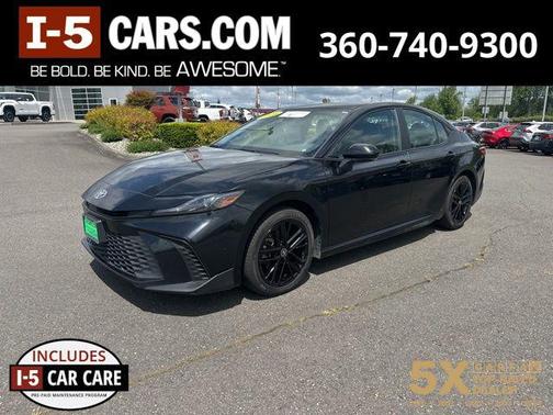 Midnight Black Metallic 2025 Toyota Camry SE