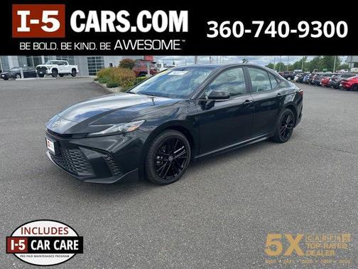 Midnight Black Metallic 2025 Toyota Camry SE