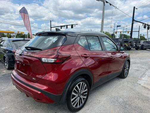 Red 2021 Nissan Kicks SV